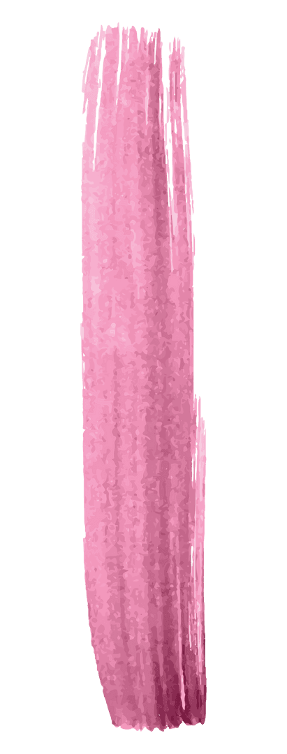 Abstract Pink Paint Brush Stroke on Transparent Background