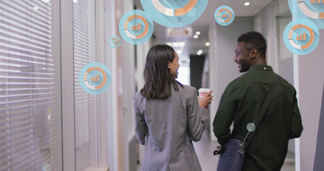 Diverse Businesspeople Discussing Data in Modern Office