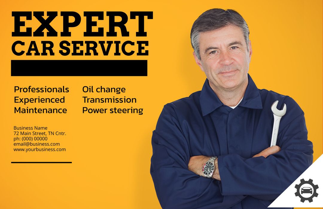 Mechanic Emphasizing Auto Expertise for Car Maintenance Services