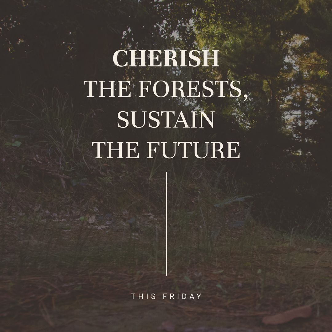 Inspiring Environmental Quote Over Woodland Scene