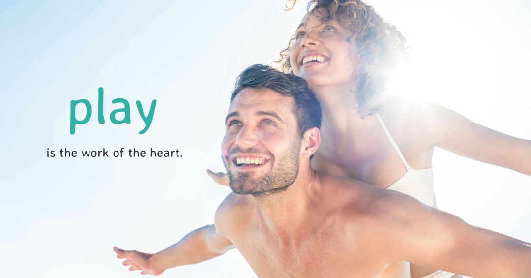 Lively Couple Embracing Playful Freedom and Joy