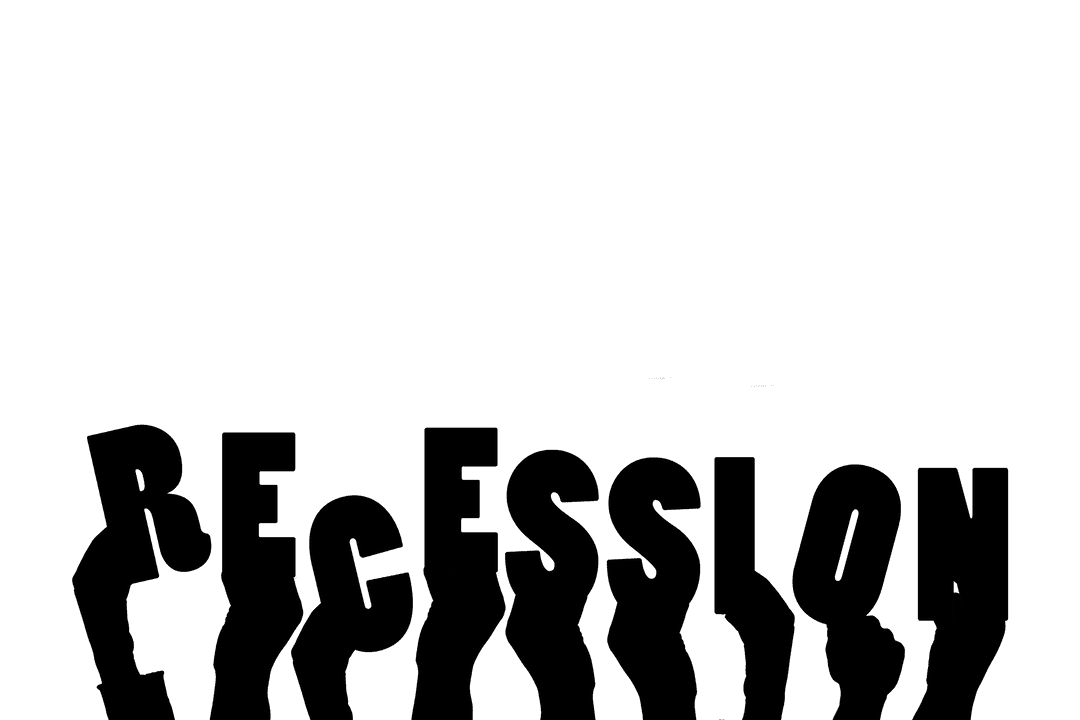 Transparent Hands Illustrating Recession Concept in Vector Style