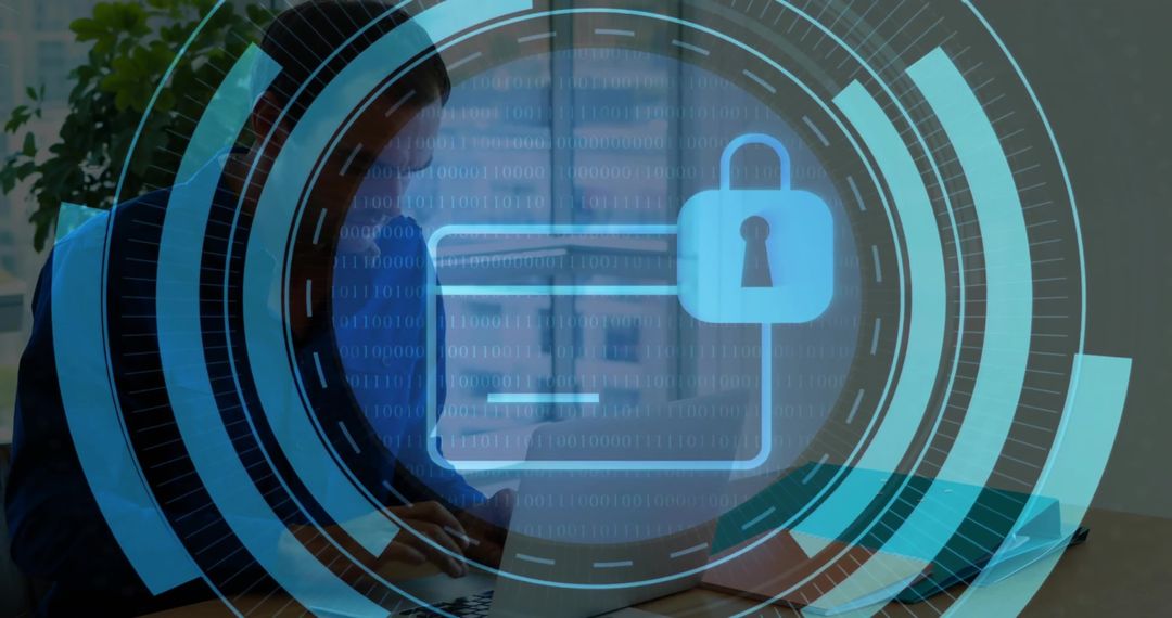 Professional Working with Cybersecurity Interface