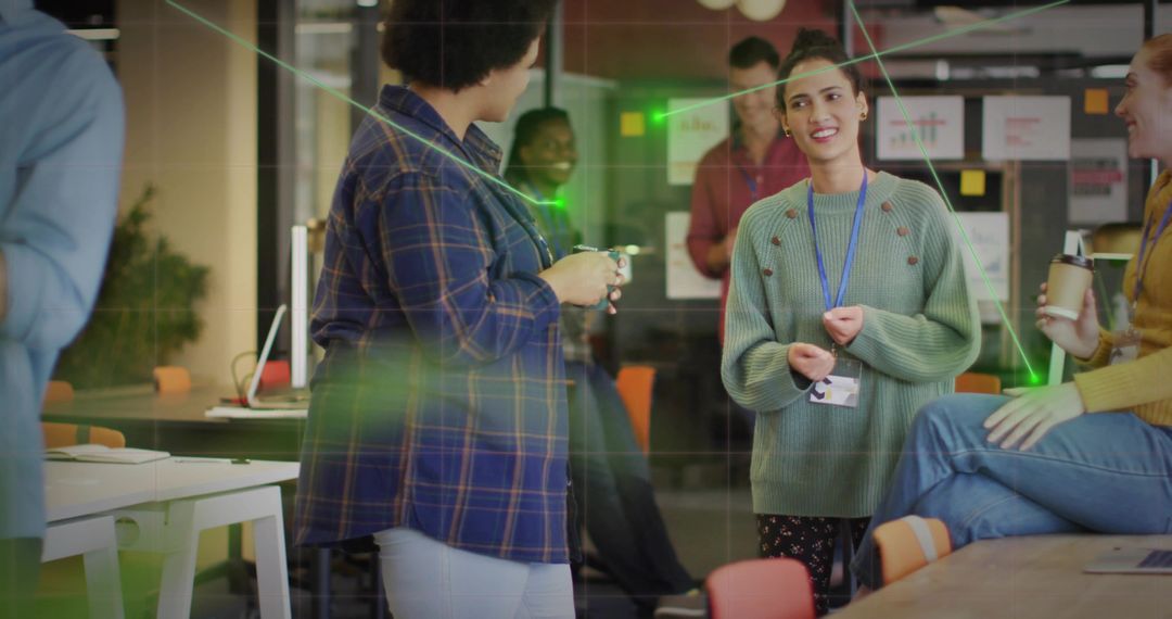 Collaborative Meeting in Modern Office with Diverse Team