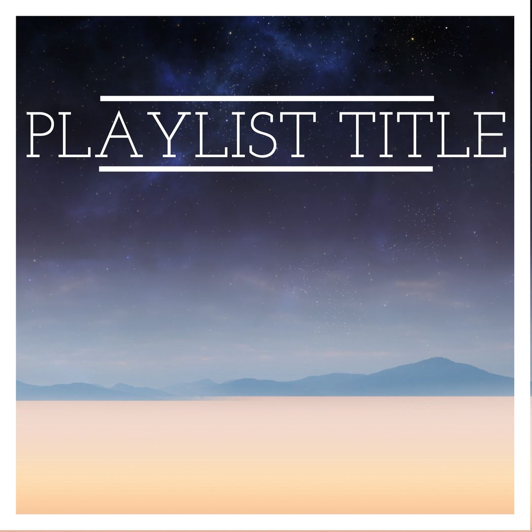 Serene Night Sky Music Playlist Cover Design