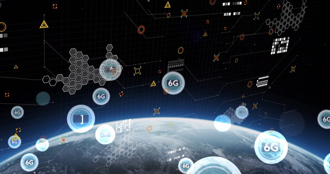 Futuristic Global 6G Wireless Network Concept Over Earth