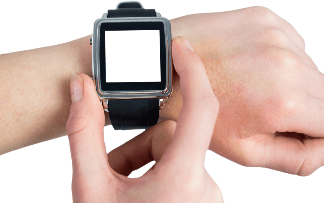 Transparency of Hand Customizing Smartwatch Features - Download Free Stock Images Pikwizard.com