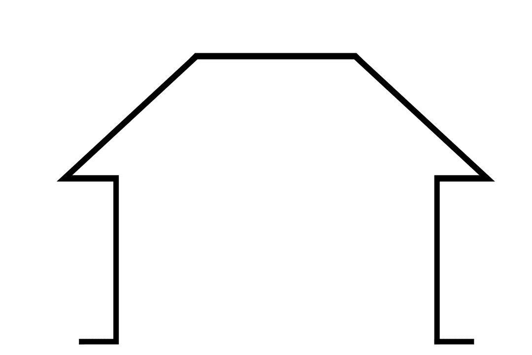 Abstract House Shape Illustration on Transparent Background