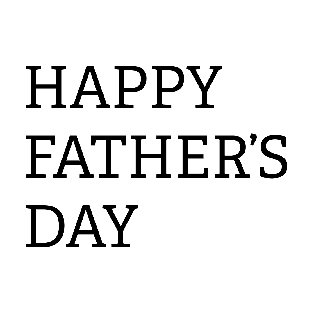 Happy Father's Day Digital Illustration on Transparent Background