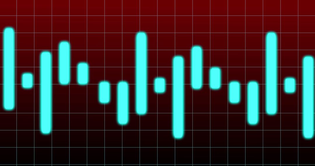 Dynamic Financial Chart with Glowing Pulse Indicators