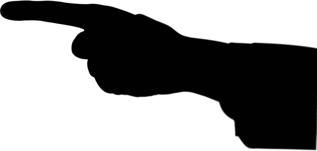 Outlined Hand Silhouette of Man on Transparent Background