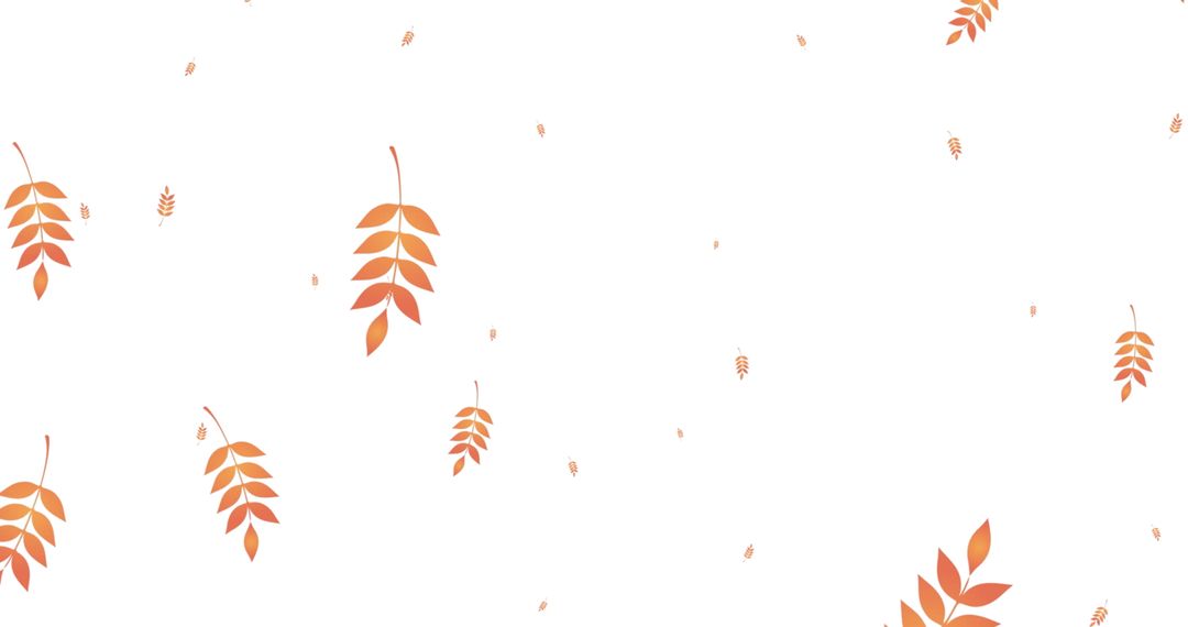 Autumn Leaves Floating on White Backdrop