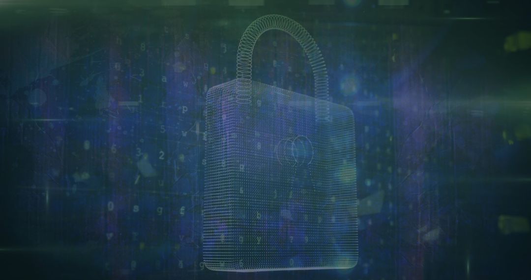 Digital Padlock Representing Data Security Concept