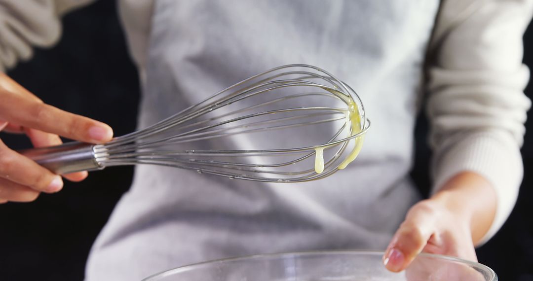 Close-up of Woman Whisking Eggs in Bowl by Hand - Free Images, Stock Photos and Pictures on Pikwizard.com