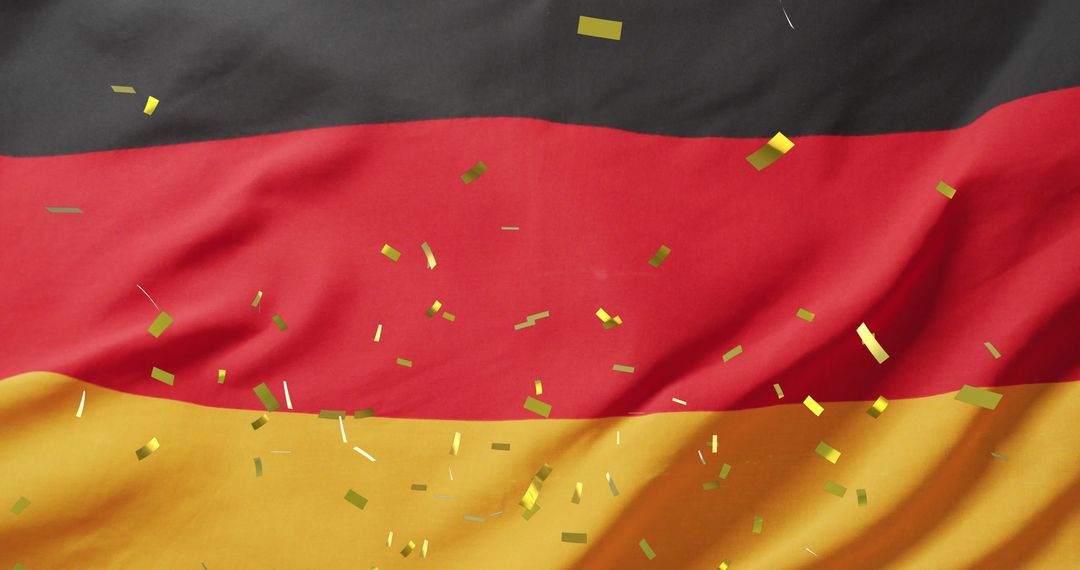 German Flag with Celebratory Confetti Effect - Free Images, Stock Photos and Pictures on Pikwizard.com