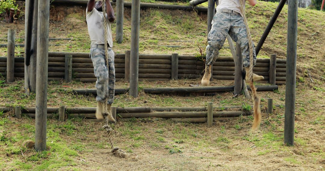 Soldiers Training on Obstacle Course - Free Images, Stock Photos and Pictures on Pikwizard.com