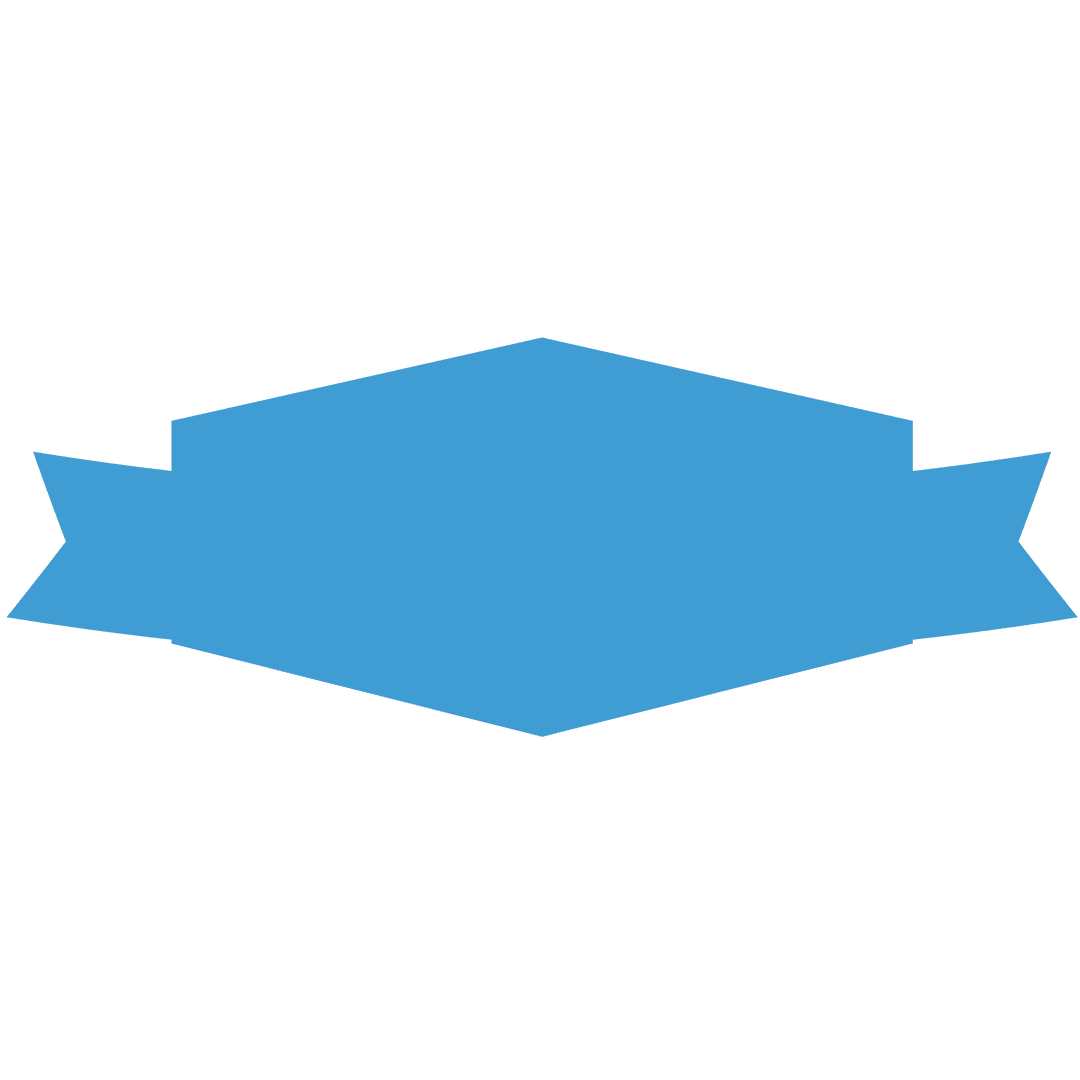 Geometric Blue Ribbon Border Transparent Background Vector Art