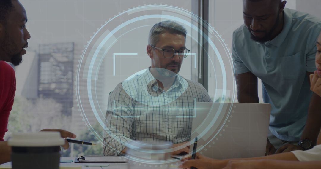 Diverse Team Discussing Cyber Security Solutions