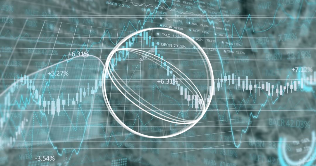 Digital Financial Stock Market Data with Abstract Overlay