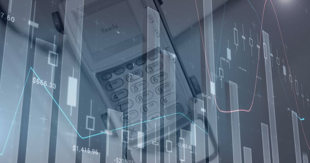 Abstract Financial Technology with Trading Graph and Payment Terminal