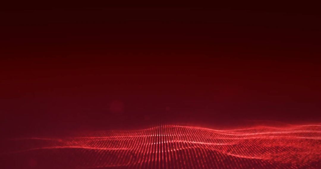 Abstract Red Light Waves on Dark Background
