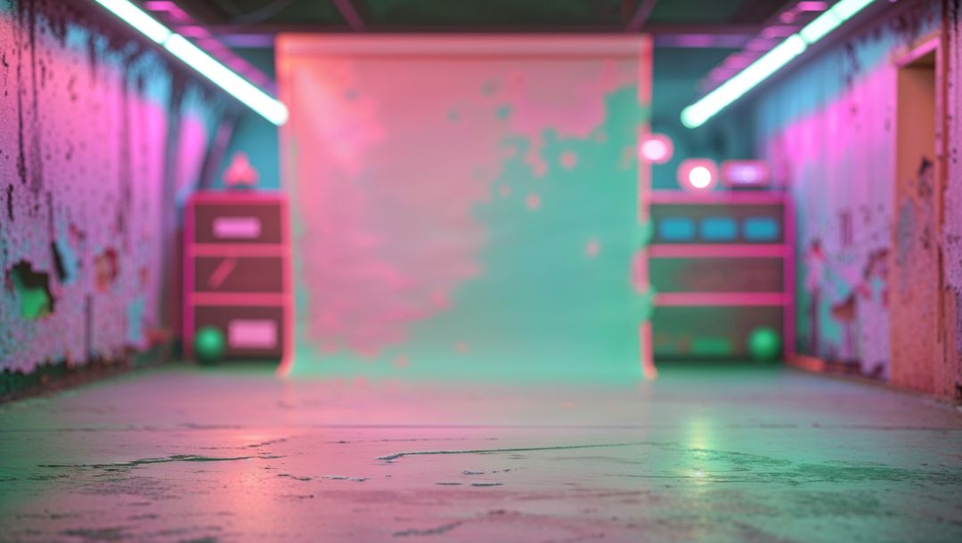 Futuristic Industrial Backdrop in LED Studio