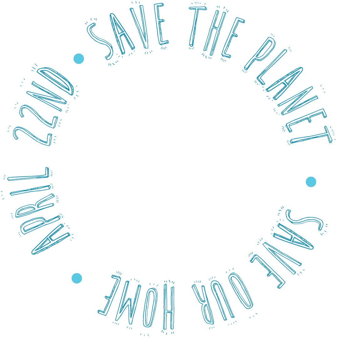 Save the Planet Visual Graphic with Transparent Ecology Message