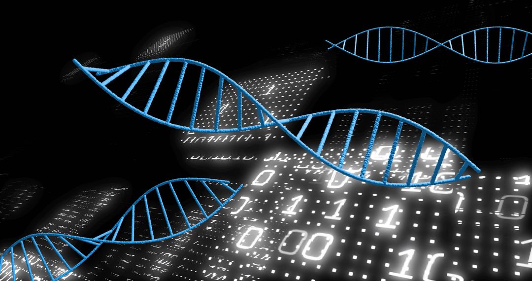 dna strands and binary code symbolizing bioinformatics - Free Images, Stock Photos and Pictures on Pikwizard.com