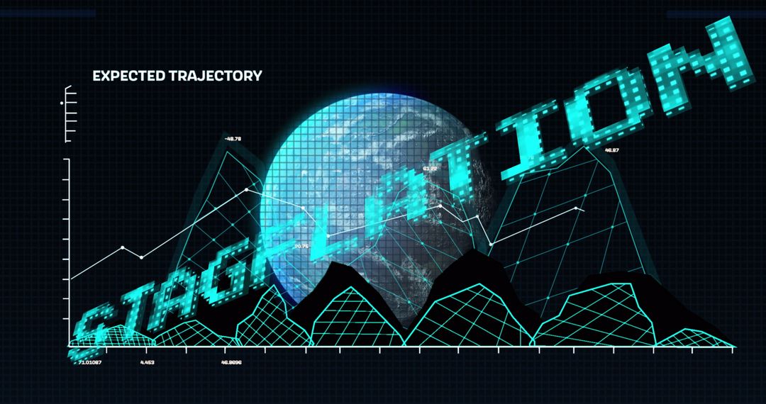 Stagflation on Digital Graph with Global Economic Data Overlay