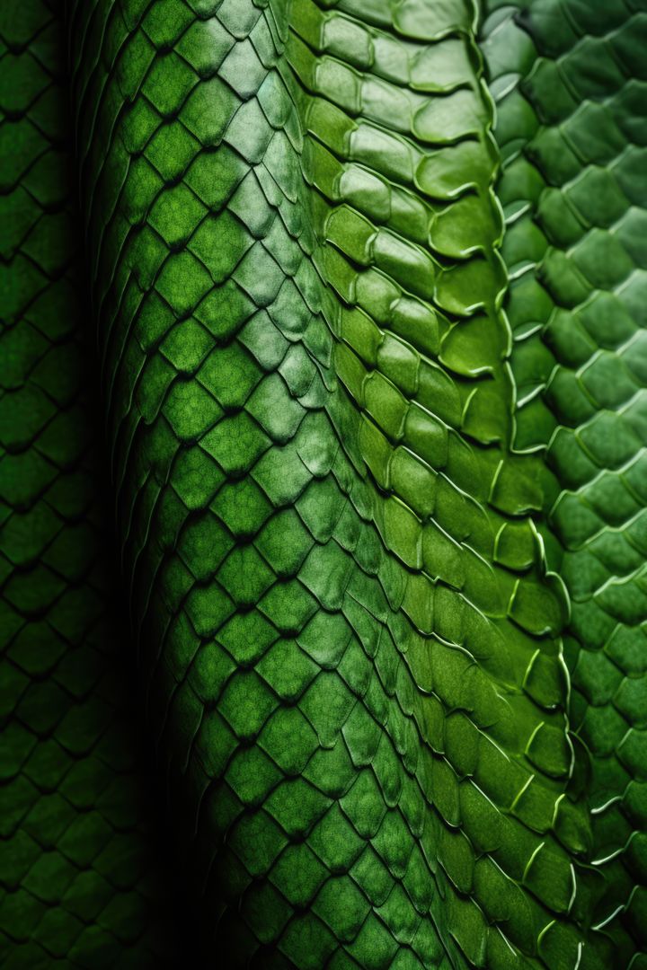 Close up of green shiny scales in folds of snakeskin - Free Images, Stock Photos and Pictures on Pikwizard.com