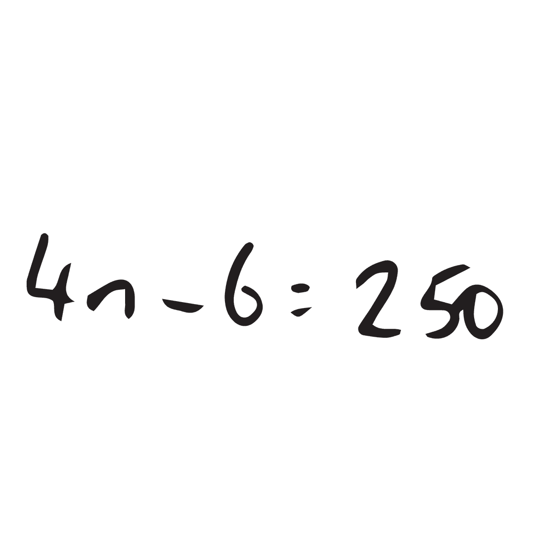 Transparent Math Equation Illustration on Clear Background