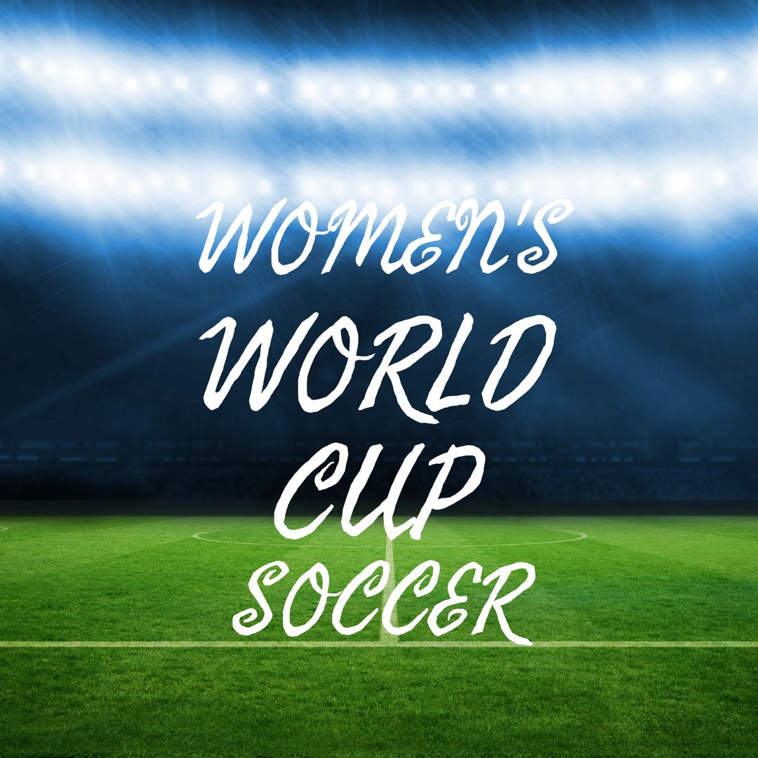 Illuminated Soccer Field Promoting Women's World Cup