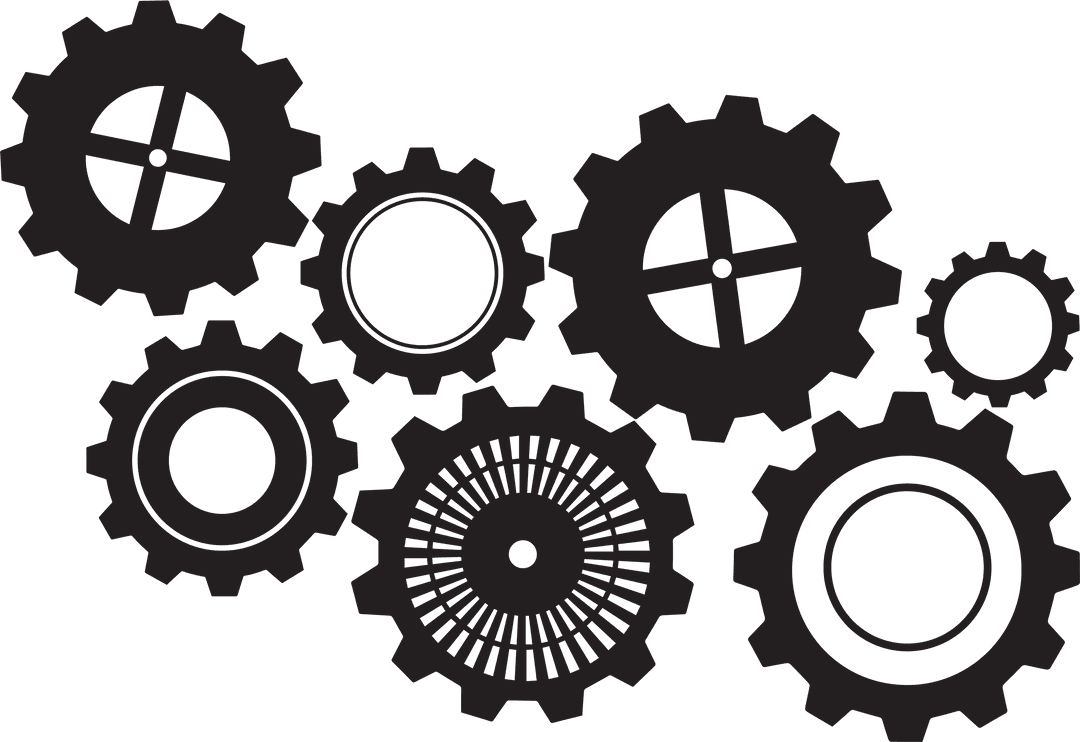 Transparent Silhouette of Multiple Interlocking Gears Design - Download Free Stock Images Pikwizard.com