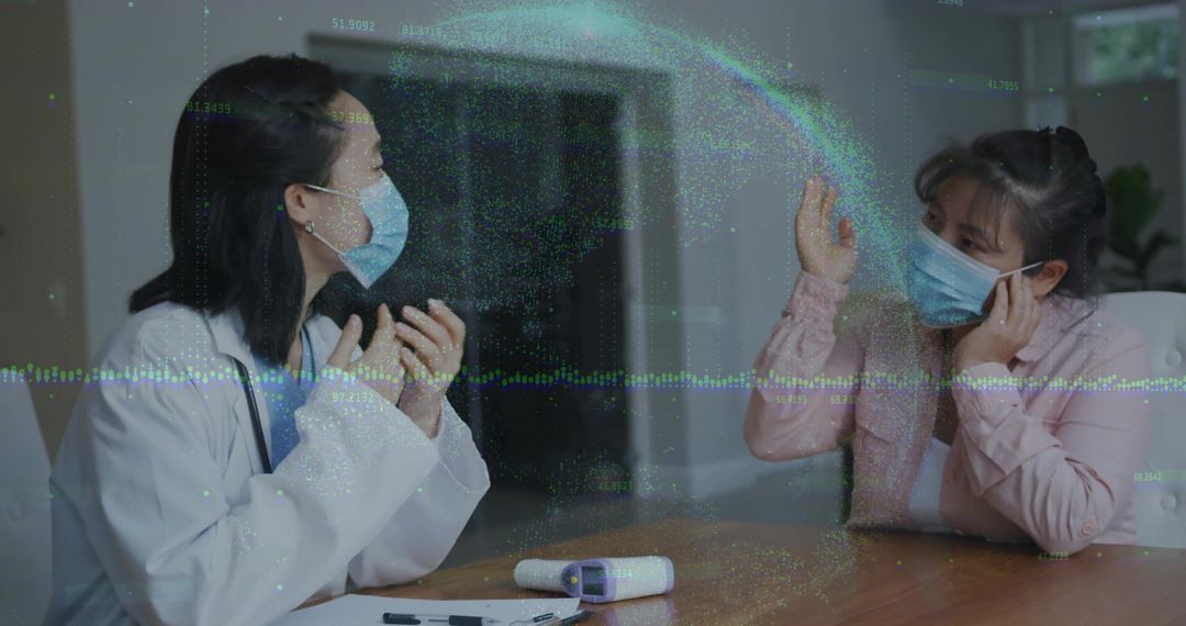 Digital Healthcare Consultation with Doctor and Patient Connected By Technology