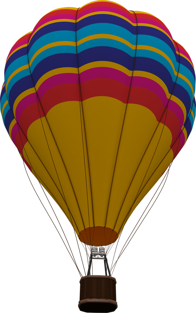 Transparent Colorful Hot Air Balloon Isolated on White Background - Download Free Stock Images Pikwizard.com