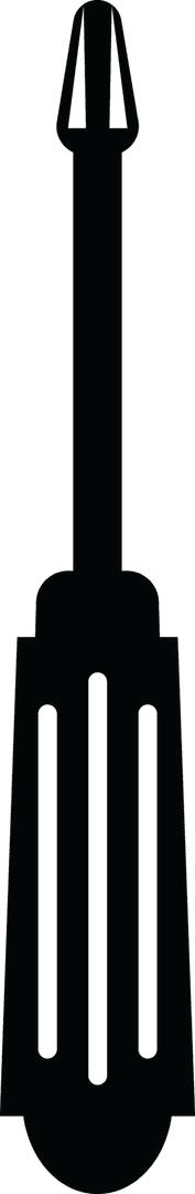 Black Spatula Silhouette on Transparent Background for Cooking Art