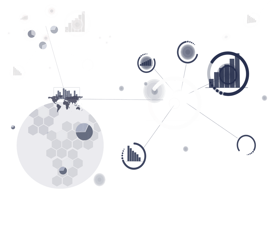 Abstract Digital Circles with Environmental Symbolism Transparent Background