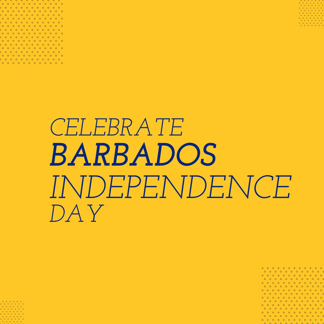 Stylish Barbados Independence Day Celebration Design