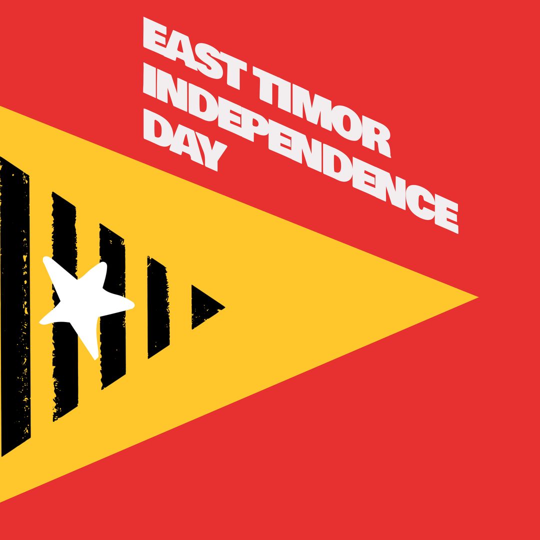 East Timor Independence Day Celebration Design with Bold Colors