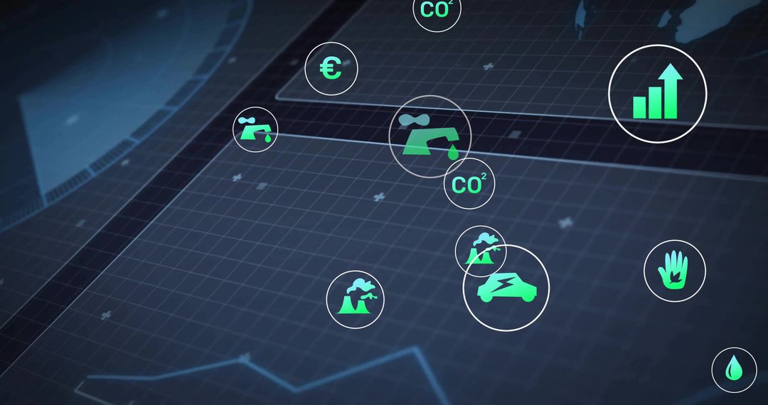 Eco-Friendly Financial Growth Analytics with Sustainable Icons