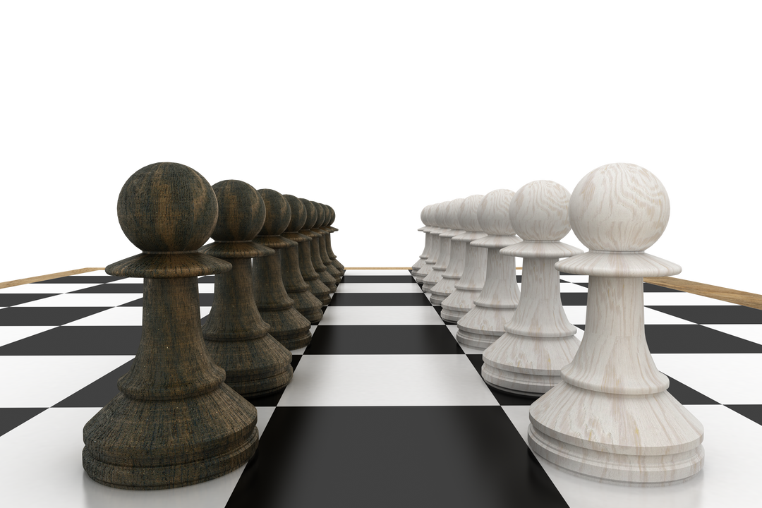 Transparent Background Black White Pawns Chess Battle - Download Free Stock Images Pikwizard.com