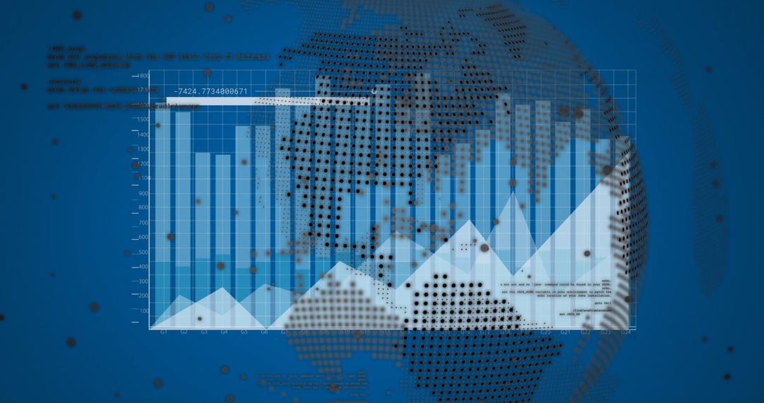 Futuristic Data Visualization with Globed Background