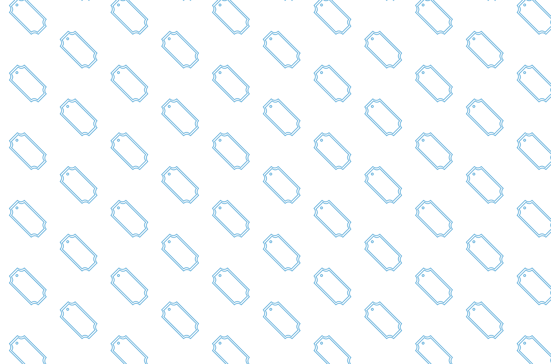 Pattern of Blue Ticket Icons on Transparent Background