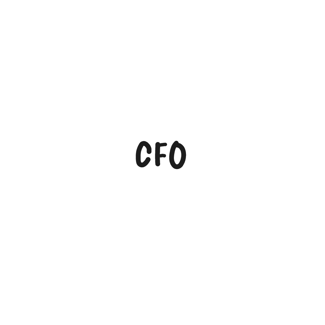 CFO Text on Transparent Background for Finance Concepts