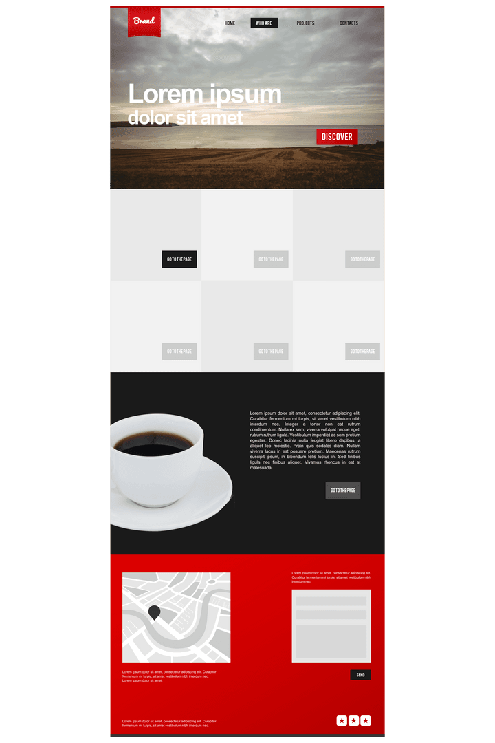 Transparent Website Interface Illustration on Isolated Background