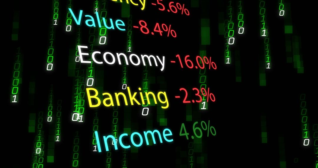 Digital Background with Financial Data and Statistics