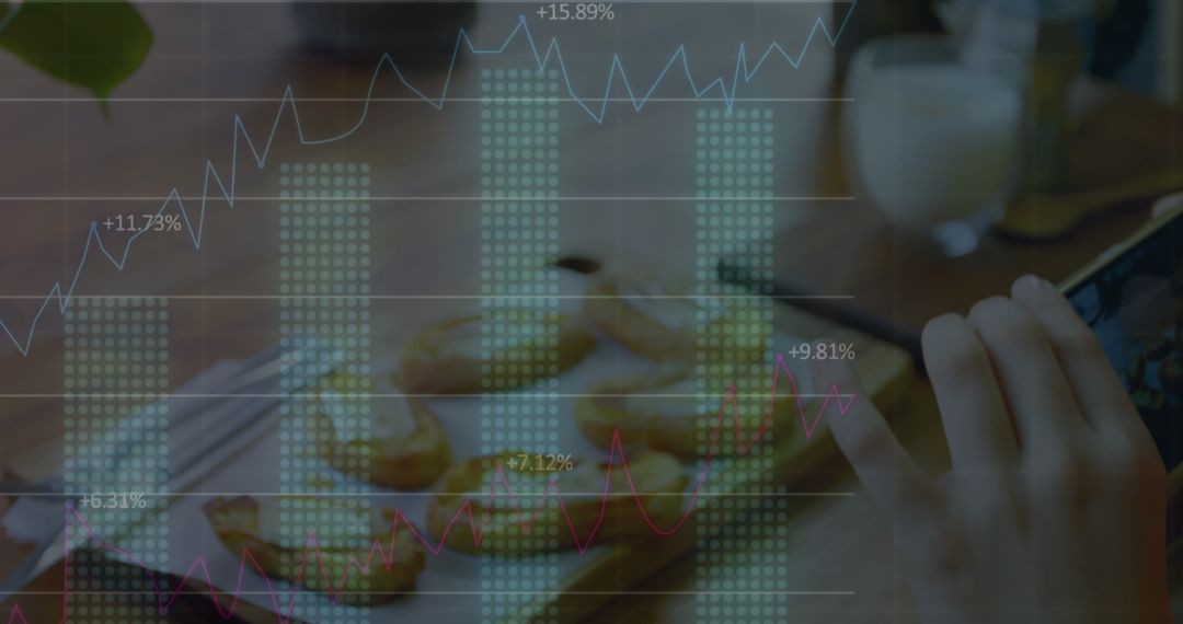 Data Analytics Overlaid on Pastry Baking Activity - Free Images, Stock Photos and Pictures on Pikwizard.com