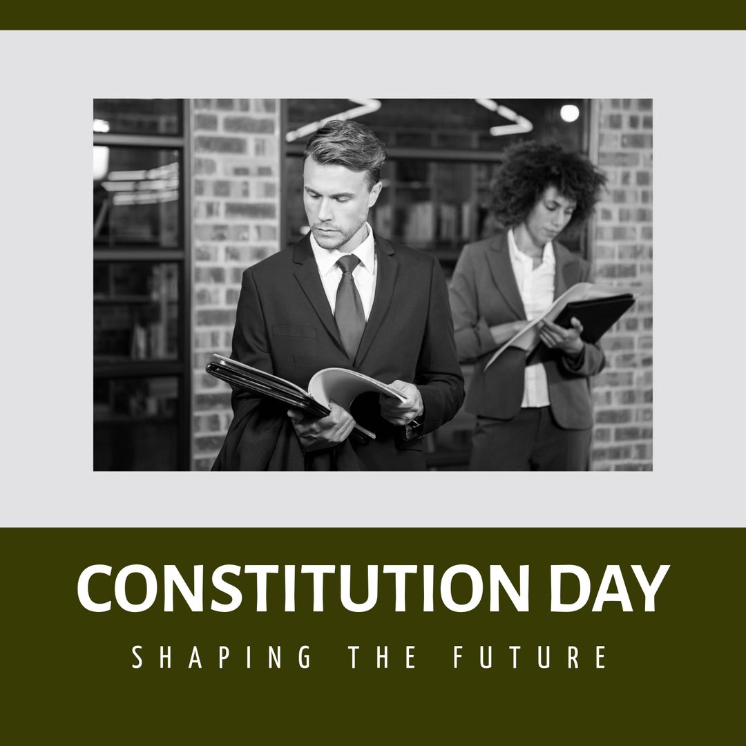 Constitution Day Celebration with Professional Businesspeople - Download Free Stock Templates Pikwizard.com