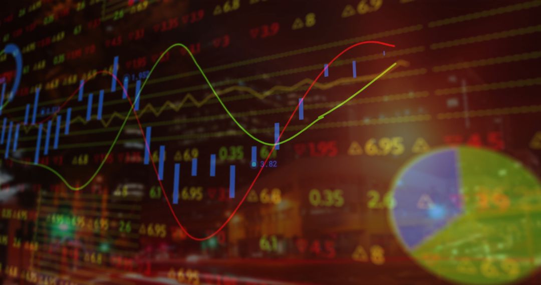 Dynamic Financial Data Analysis Concept over Cityscape
