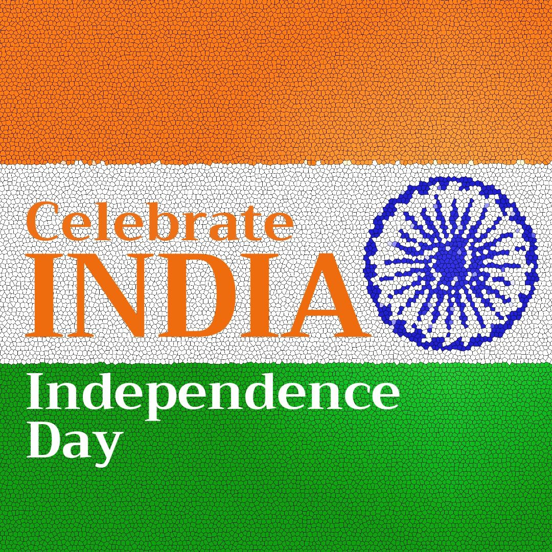 Illustration of celebrate india independence day text with indian national flag, copy space - Download Free Stock Templates Pikwizard.com